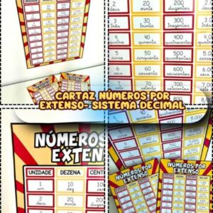 Cartaz Números por extenso- sistema decimal para impresão