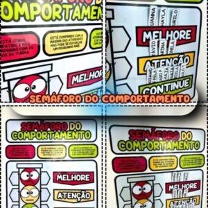 Painel semáforo do comportamento para impressão