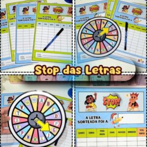 Jogo Stop das Letras para impressão