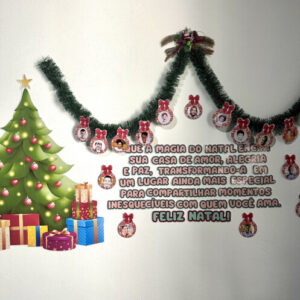 Painel de Natal com fotos - arquivo digital