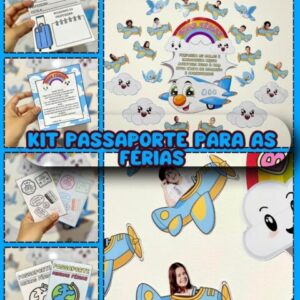 Kit Passaporte para as férias Painel e lembranças- arquivo digital