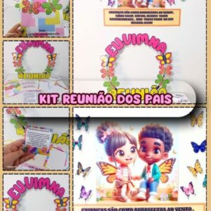 Kit reunião de pais. Tema: A lição de uma borboleta arquivo digital