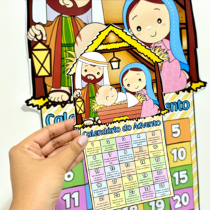Cartaz Calendário do Advento com Presépio- para impressão