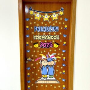Decoração de porta Formandos 2025 para impressão