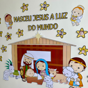 Painel de Natal com Presépio- arquivo digital