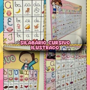 Silabário Cursivo A4 e de parede ampliado