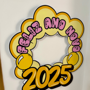 Decoração para Bambolê tema “Feliz 2025” para impressão