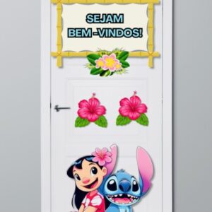 Kit tema stith Bambolê Decorado – #EstouDeVolta e Painel de Porta para impressão