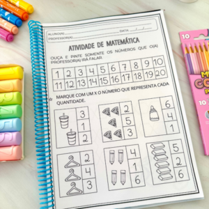 Apostila os numerais de 1 a 20 para impressão