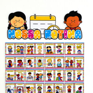 Fichas Ilustradas de Rotina Escolar para impressão