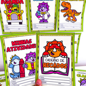 Capinhas Coloridas e para Colorir no tema: DINO para impressão