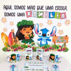 Kit Volta às Aulas - Tema Stitch para impressão