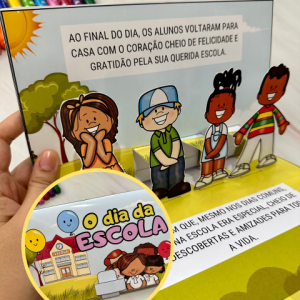 Livro 3D O Dia da Escola para impressão
