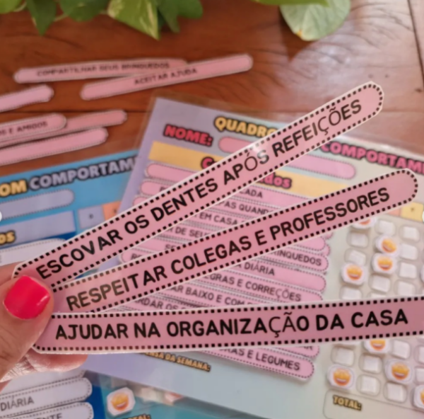 Kit completo Rotina Infantil e bom comportamento para Casa- para impressão - Imagem 4