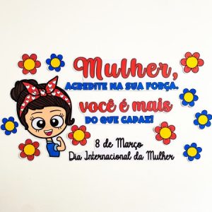 Painel Dia Internacional da Mulher para impressão