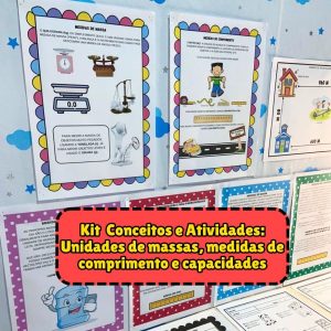 Unidades de massas, medidas de comprimento e capacidades para impressão