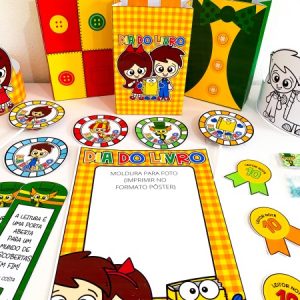 Lembrancinhas dia do Livro para impressão