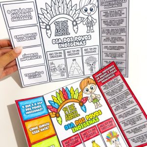 Lapbook + Coroa Dia dos Povos Indígenas para impressão