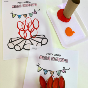 Atividade de artes Fogueira para impressão