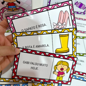Quebra-cabeça das Frases Sílabas simples para impressão