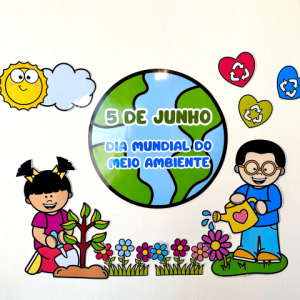 Painel tema Dia Mundial do Meio Ambiente para impressão