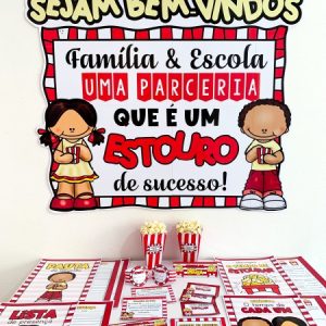 Kit Reunião de Pais- pipoca para impressão