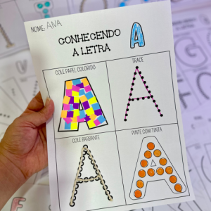 Apostila de atividades para trabalhar as letras do Alfabeto para impressão