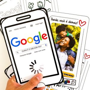 Cartão Dia dos Pais tema Google para impressão
