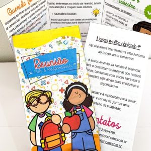 Folder Reunião de Pais para impressão