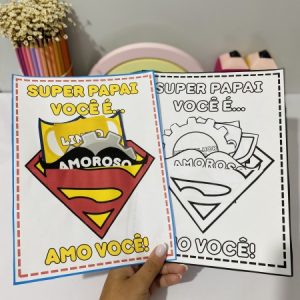 Cartões Interativos Super Pai versão 1 para impressão