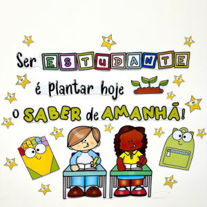 Painel decorativo tema Dia do Estudante versão 1 para impressão