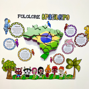 Painel tema Folclore Brasileiro versão 1 para impressão