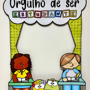 Moldura para foto tema Dia do Estudante versão 1 para impressão