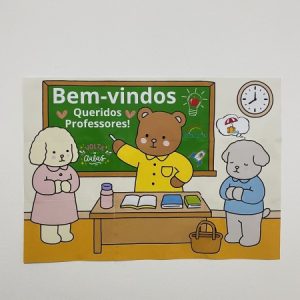 Painel Ampliado de Boas-Vindas aos Professores + Cartão Porta-Bis