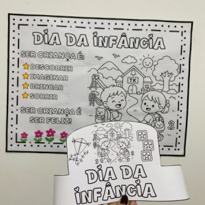 Mural Dia da Infância para impressão