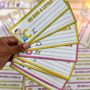 Fichas para treino do Traçado das letras do Alfabeto para impressão