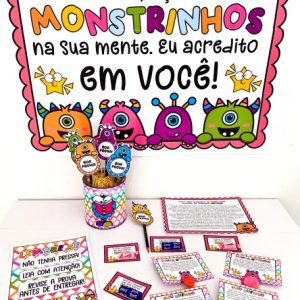 Kit Semana de Provas Tema Monstrinhos para impressão