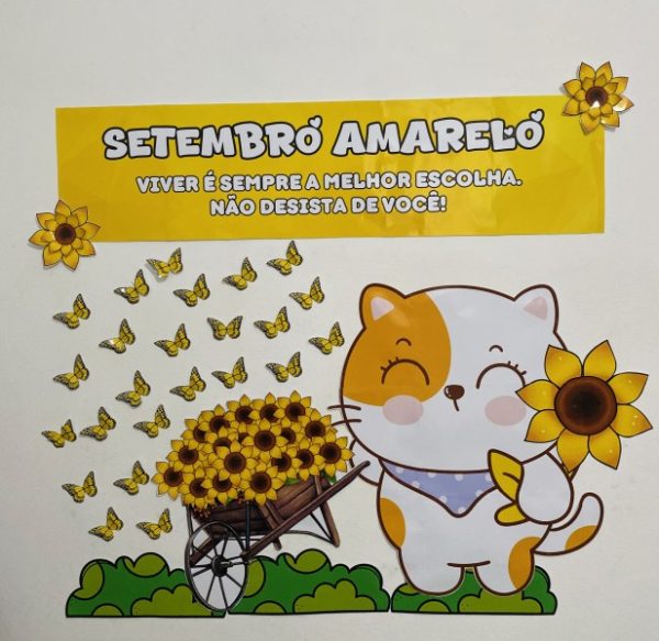 Painel Setembro Amarelo + Cartão Porta Bis para impressão