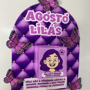 Arquivo Agosto Lilás – Conscientização contra a Violência à Mulher para impressão