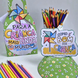 Caixinha e Viseira Para a Criança Mais Linda- Dia das Crianças para impressão