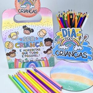 Kit Maleta + Viseira Dia das Crianças para impressão