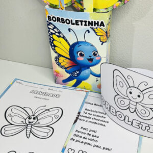 Sacola Musical Borboletinha para impressão