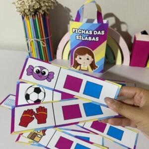 Fichas das sílabas com figuras para impressão
