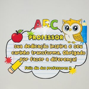 Painel dia do professores- Frase- Tema Coruja para impressão