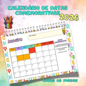 Calendário de Datas Comemorativas de 2026 para impressão – Pensar ...