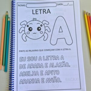 Apostila Conhecendo as Letras com pequenos textos para impressão