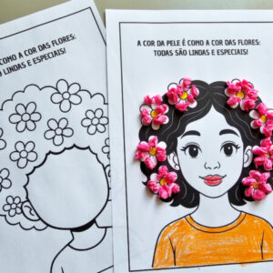 Atividade flores Consciência Negra para impressão