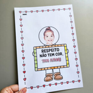 Atividade com foto consciência negra para impressão