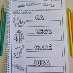 Atividades sílabas iniciais versão 1 para impressão