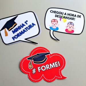 Plaquinhas para Formatura, Natal, férias, aula da saudade para impressão